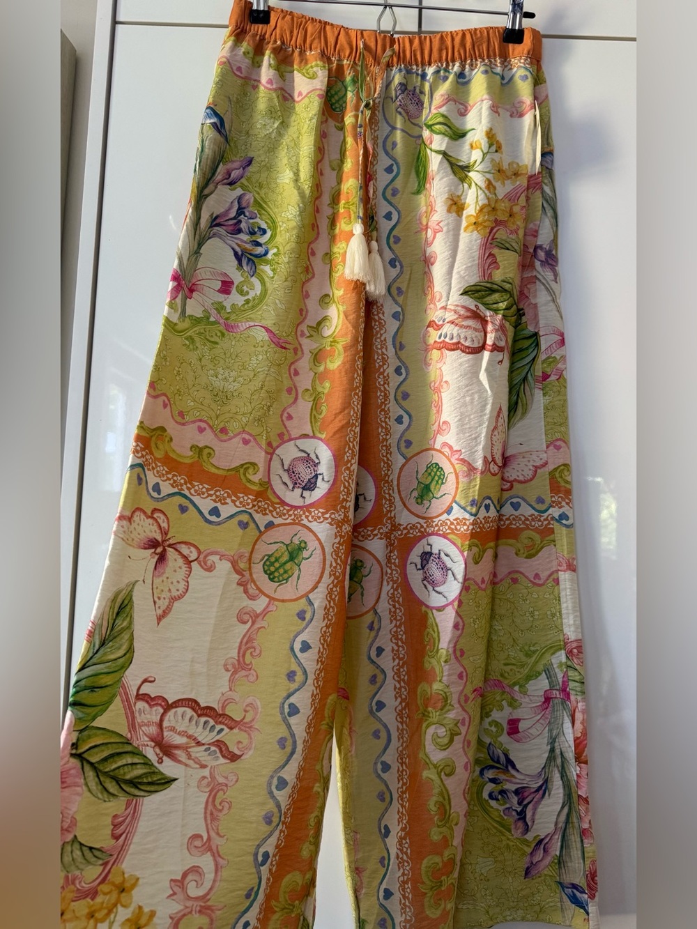 NWT Size S - Anthropologie Sheer Printed Pants with pockets